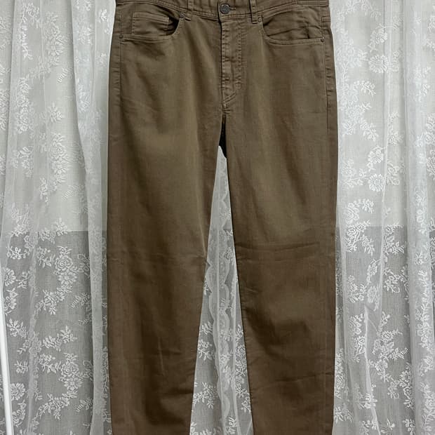 32) dkny 코튼 팬츠 브라운