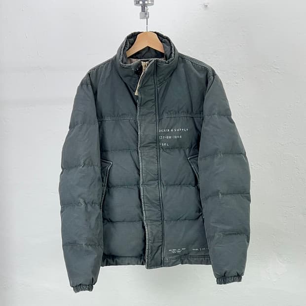 데님 앤 서플라이 립스탑 덕 다운 밀리터리 푸퍼 구스 패딩