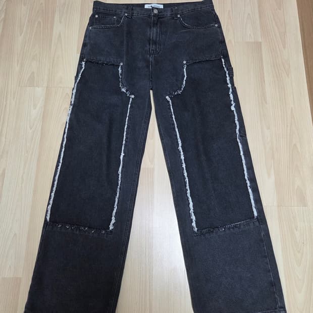 NOSTASY 업사이드 다운 더블니 워시드 그레이