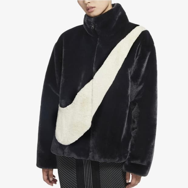 (95)여성 나이키 빅스우시 밍크 플러시 자켓