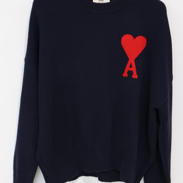 아미 빅하트로고 니트