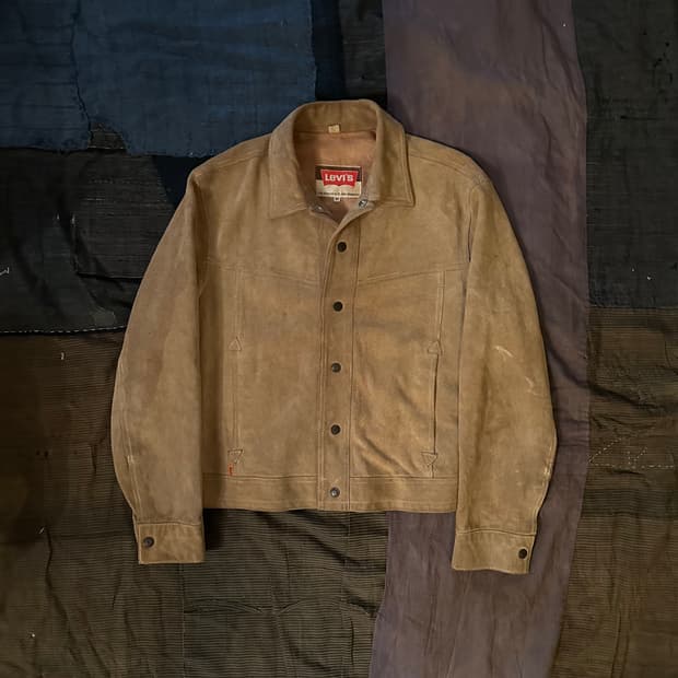 70s 빈티지 리바이스 오렌지탭 스웨이드 웨스턴 자켓 rrl