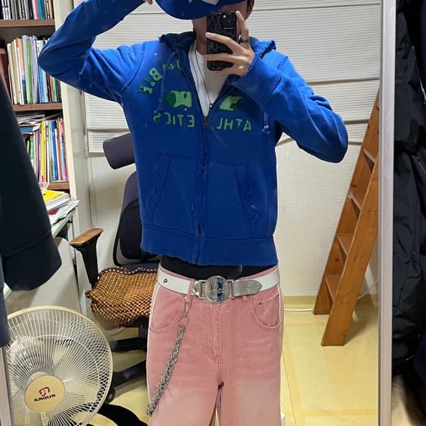 아베크롬비 슬림핏 워싱 기모 후드집업 S