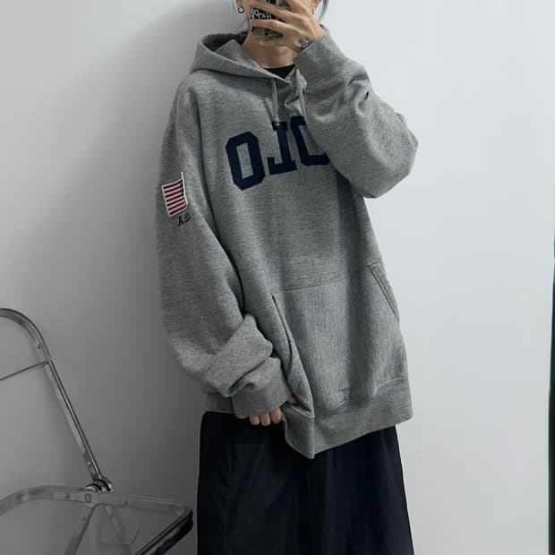 폴로랄프로렌 스펠로고 성조기 후드티