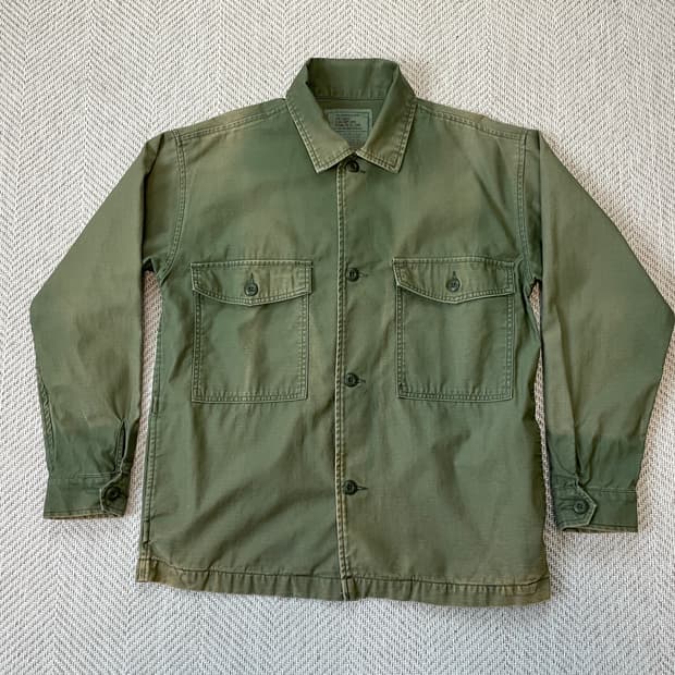 백넘버 썬 페이딩 밀리터리 자켓 