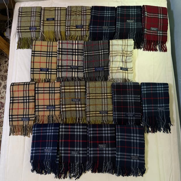 버버리 정품 체크 머플러 목도리 공용