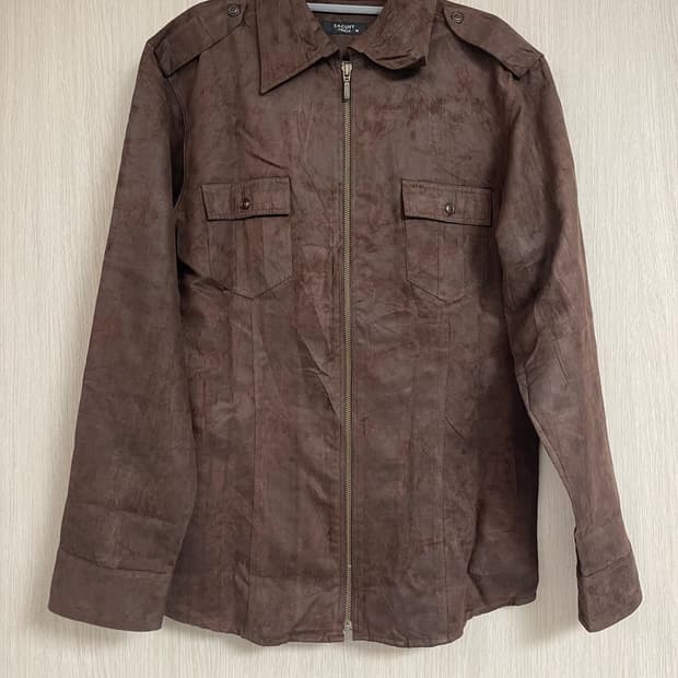 Y'SACCS 빈티지 요지야마모토 브라운 페이크 스웨이드 자켓