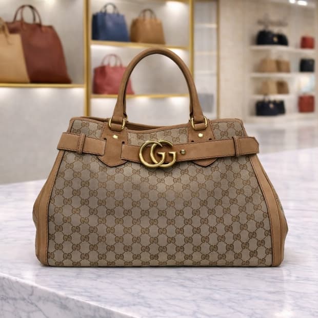 [A급] 구찌 스웨이드 벨트 토트백 판매합니다!!!