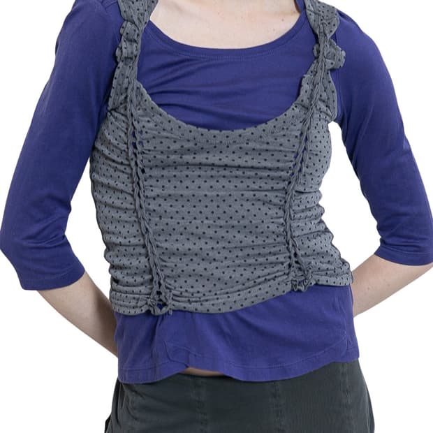 [F]퍼버즈 26ss 브레이드 탱크 슬리브리스 탑/그레이