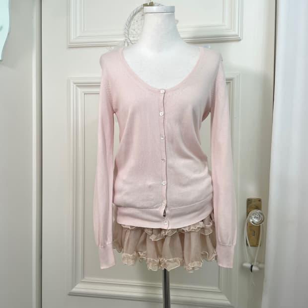strawberry pink long sleeve cardigan