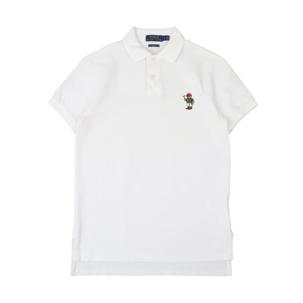 폴로 랄프로렌 화이트 폴로베어 pk 카라티 티셔츠