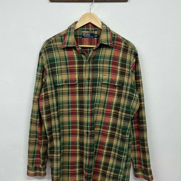 [M] 폴로 랄프로렌 플레이드 엘보패치 셔츠