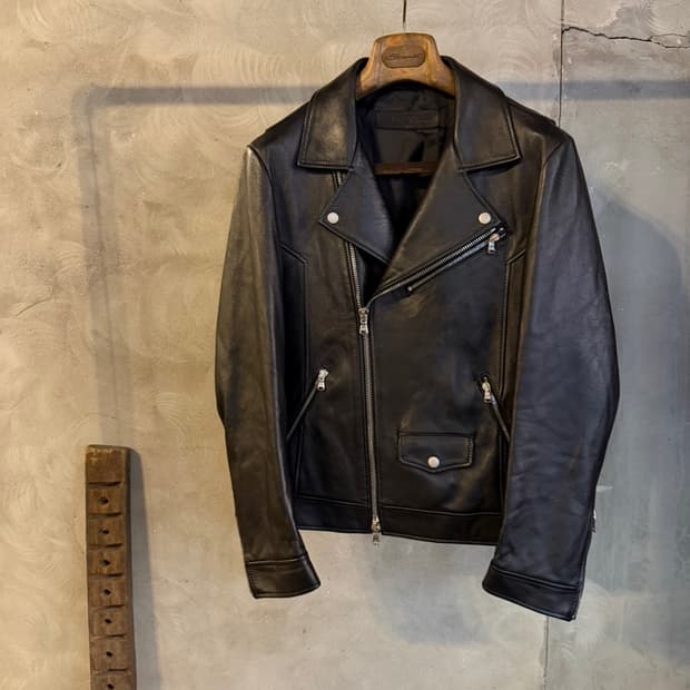 느와르 라르메스 램스킨 라이더 레더 자켓 슬림100