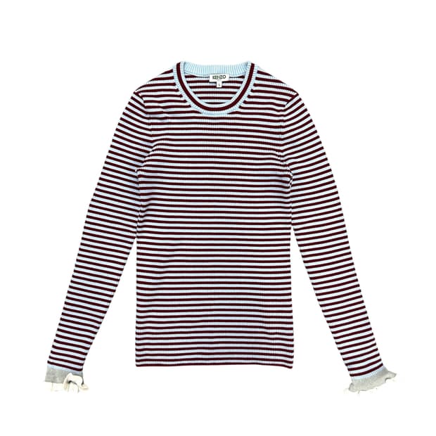 겐조 우먼스 스트라이프 퍼프 골지니트(S)