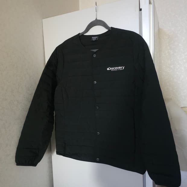 디스커버리 구스다운 퀼팅 자켓 블랙