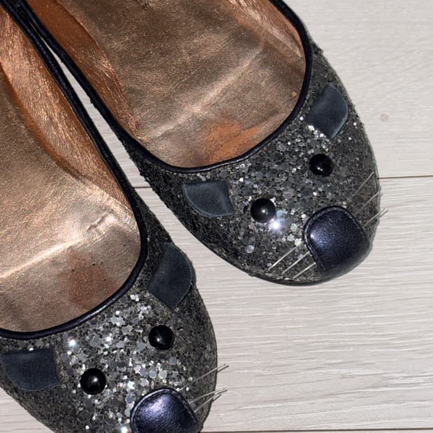 Rare) 마크제이콥스 쥐돌이 반짝이 발레 플랫