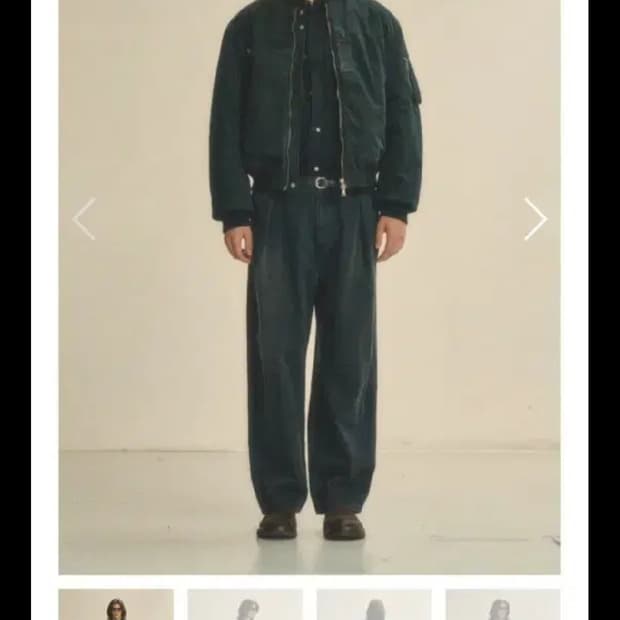 24fw 아트이프액츠 Garment-Dyed MA-1 블랙  M 사이즈