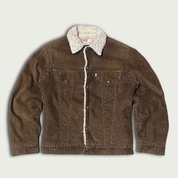 80's 코듀로이 셰르파 트러커