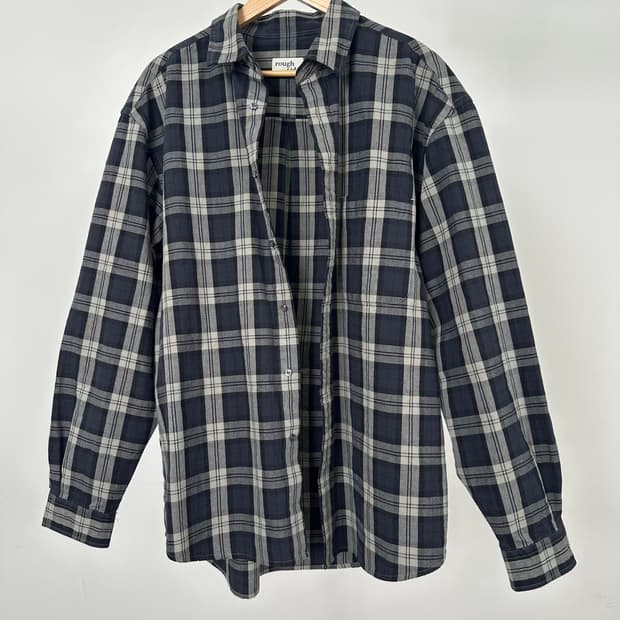 러프사이드 PRIMARY SHIRT 'NAVY PLAID‘ 3사이즈
