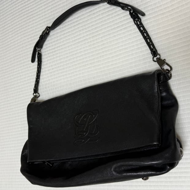 루이까또즈 블랙체인 플랩 빈티지 숄더백