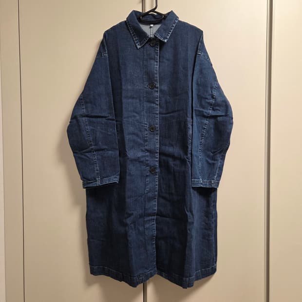 Muji 무인양품 데님 롱코트 L(100)