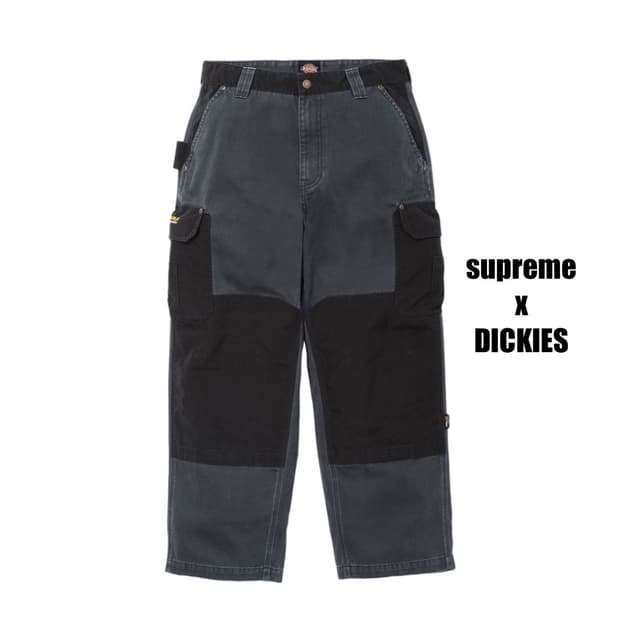 [34] 슈프림 x 디키즈 코듀라 카고 팬츠 블랙 