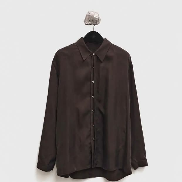 유스 / 25FW Blind Cupro Shirt(Brown) / L