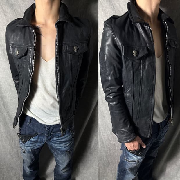 JACKROSE “TFOA” Skull Cow Leather Jacket