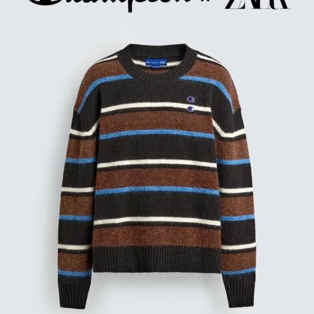 챔피온 X 자라 스트라이프 니트 M사이즈