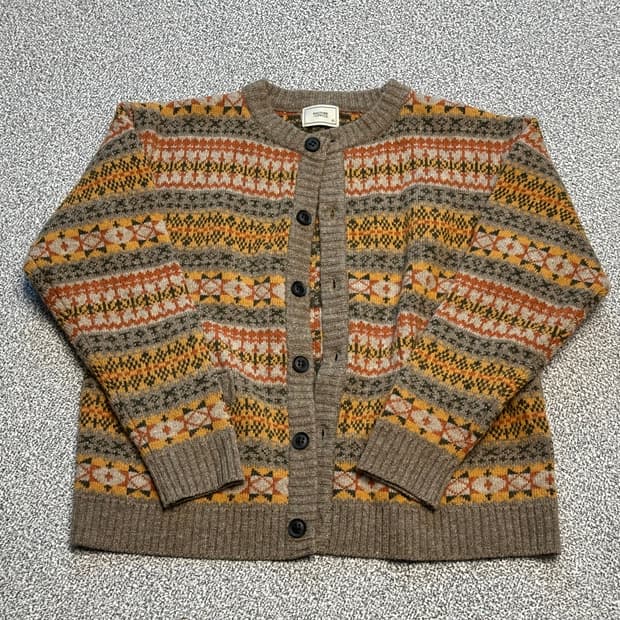 어나더오피스 그랜마 가디건 오렌지 베이지