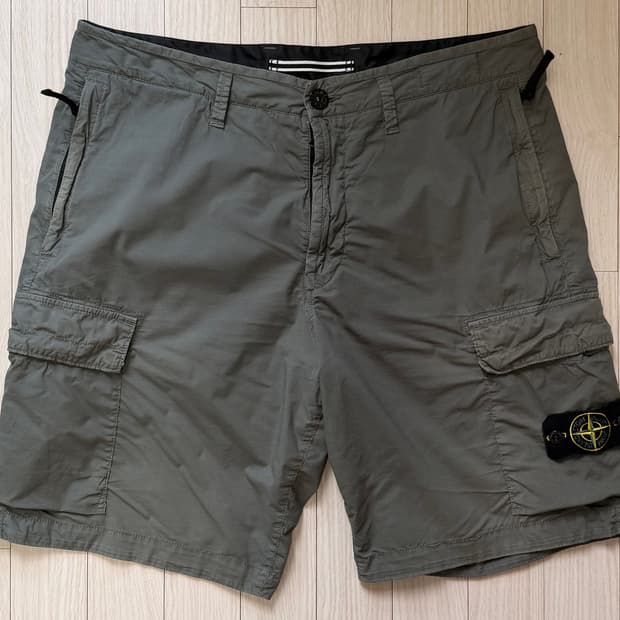 (34)스톤아일랜드 와이드 카고반바지