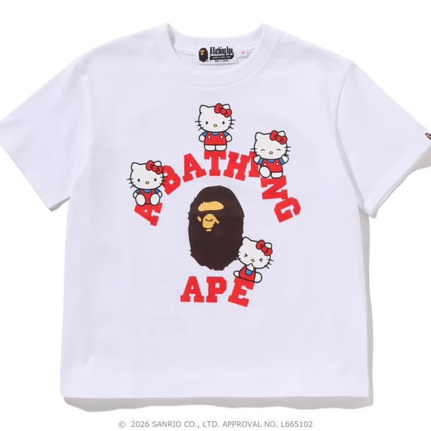 산리오 X 베이프 헬로키티 콜라보 티셔츠 화이트 S