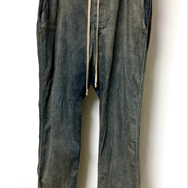 릭오웬스 15s Drawstring Wash Denim Pants