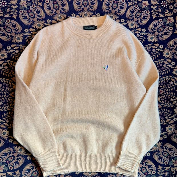 빈티지 Flying Sportsman 크루넥 울 스웨터 USA Made