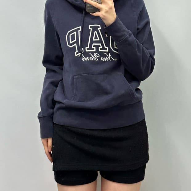 gap 갭 뉴욕 네이비 후드티
