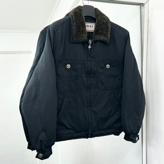 베르사체 스포츠 90s 쉐르파 점퍼 자켓