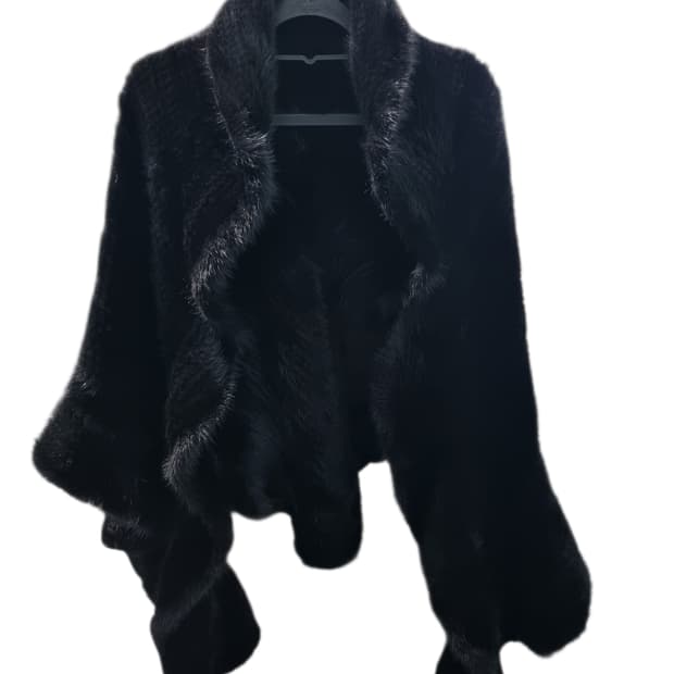 천연 밍크 숄 망토
