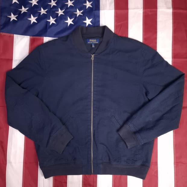 오리지날 신형 랄프로렌폴로 폴로 시어서커 봄버 자켓