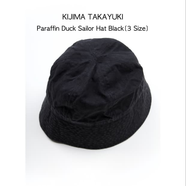 KIJIMA TAKAYUKI 파라핀 덕 세일러 햇 블랙