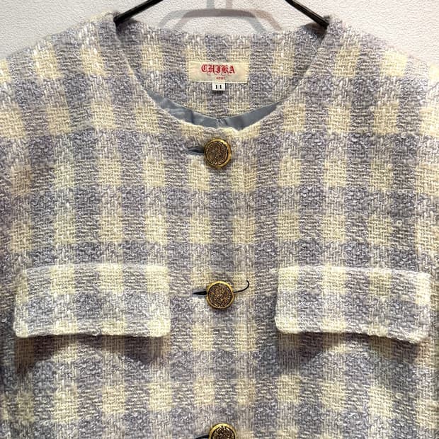 CHIKA KOBE 100% Wool Tweed Jacket