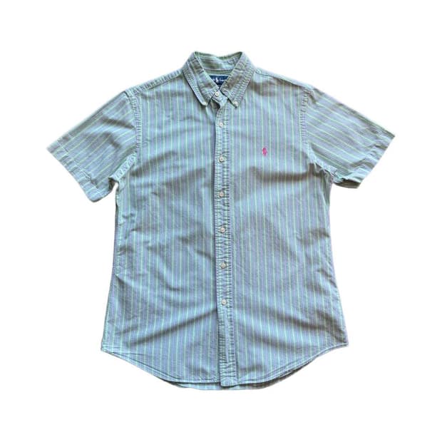 폴로 랄프로렌 버튼다운 반팔 스트라이프 셔츠