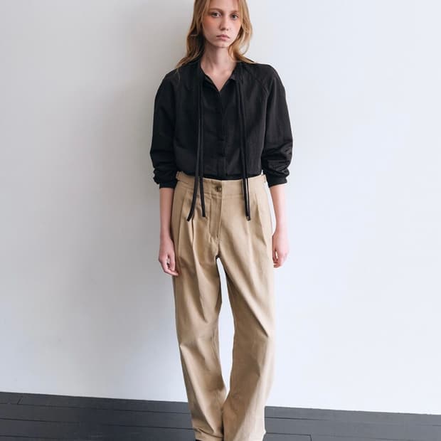 루누이 리본 타이 셔츠