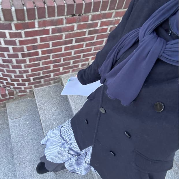 vintage 하이넥 피코트