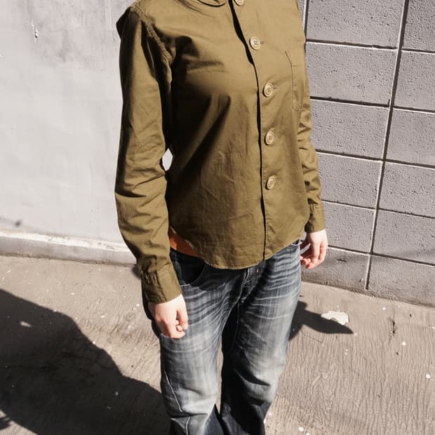 꼼데가르송 블랙 버튼 셔츠