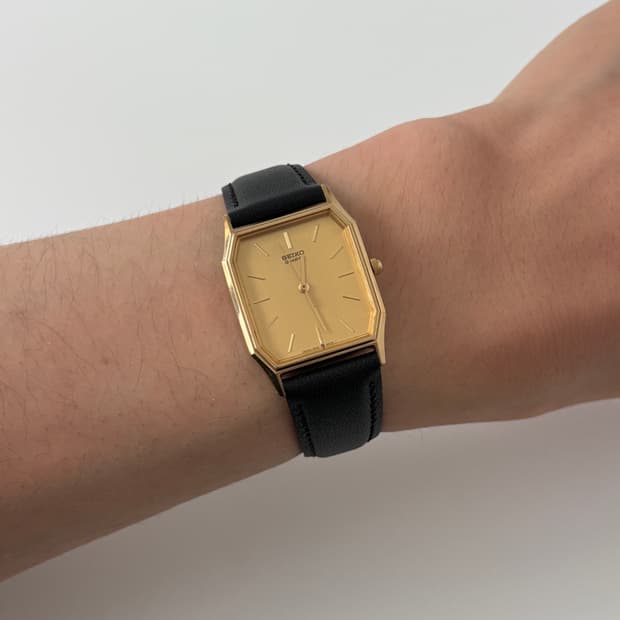 80s chariot gold octagon case quartz