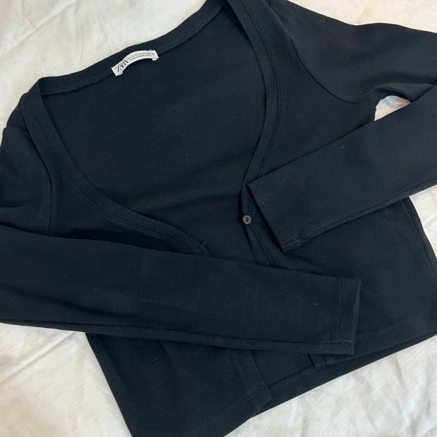 Zara 골지 가디건 s
