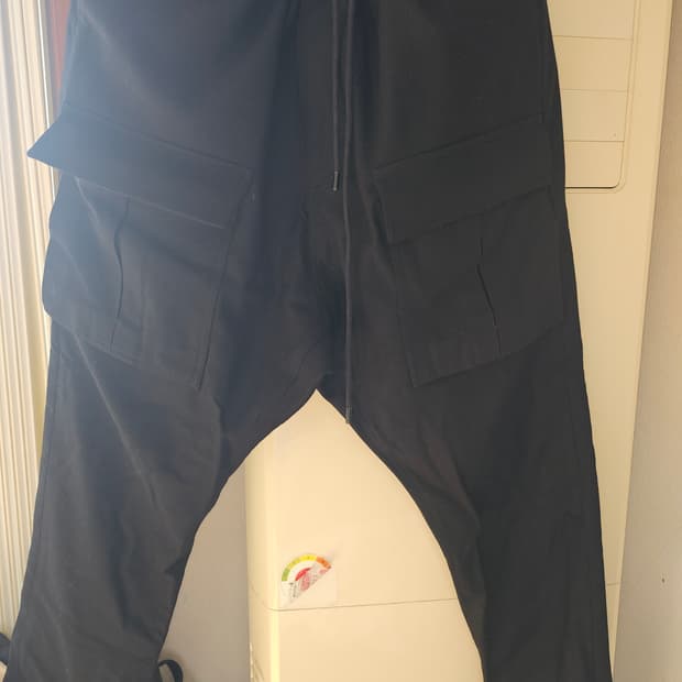 준지 카고 배기모직바지