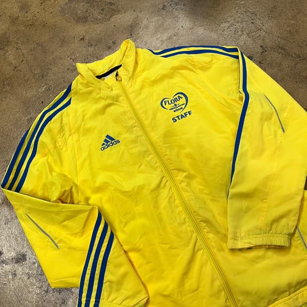 [정품/M] 아디다스 옐로우 트랙탑 바람막이 b17