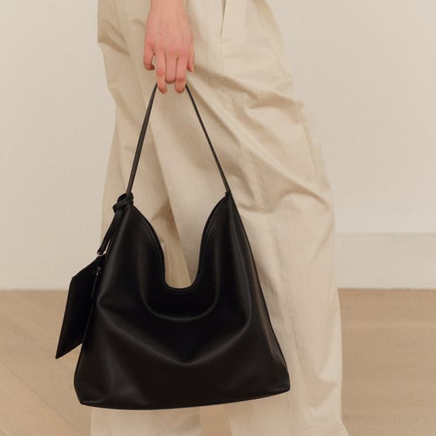 로서울 펄피 호보백 블랙