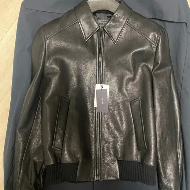 [52] 프라다 나파 레더 가죽 봄버 블루종 자켓 점퍼